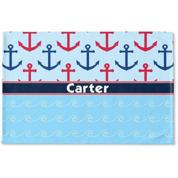 Custom Anchors & Waves Woven Mat (Personalized)