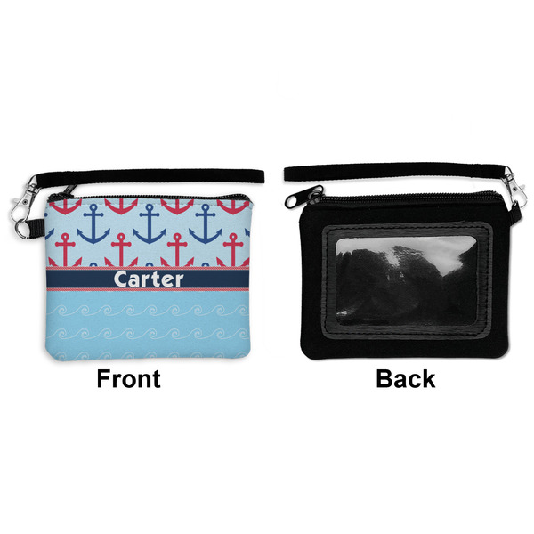 Anchors & Waves Wristlet ID Cases - Front & Back