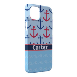 Anchors & Waves iPhone Case - Plastic - iPhone 14 Pro Max (Personalized)