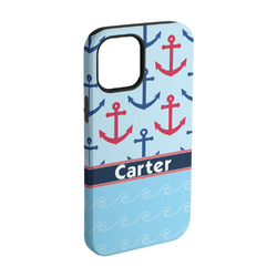 Anchors & Waves iPhone Case - Rubber Lined - iPhone 15 Pro (Personalized)