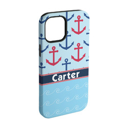 Anchors & Waves iPhone Case - Rubber Lined - iPhone 15 (Personalized)
