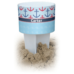 Anchors & Waves White Beach Spiker Drink Holder (Personalized)