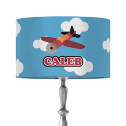 Airplane 12" Drum Lamp Shade - Fabric (Personalized)