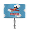 Airplane 12" Drum Lampshade - ON STAND (Fabric)
