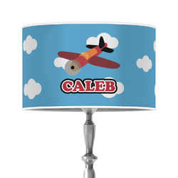 Airplane 12" Drum Lamp Shade - Poly-film (Personalized)