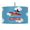 Airplane 12" Drum Pendant Lamp - Fabric (Personalized)