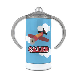Airplane 12 oz Stainless Steel Sippy Cup (Personalized)