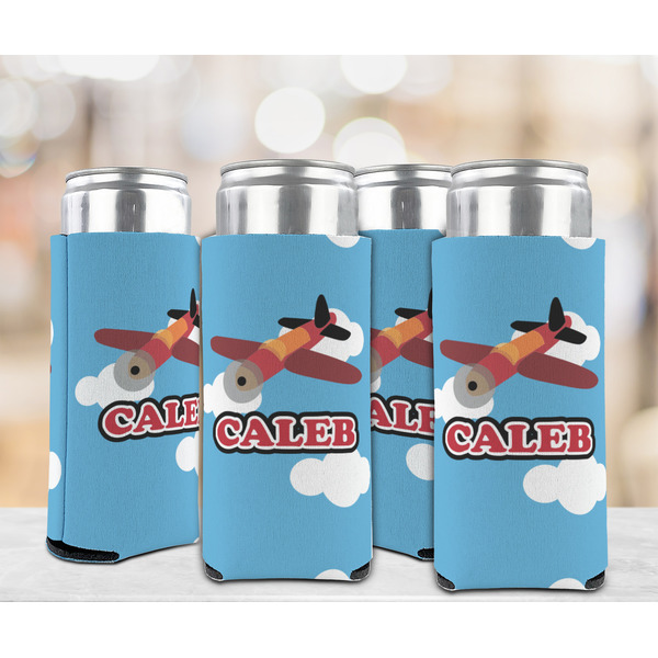 Airplane 12oz Tall Can Sleeve - Set of 4 - LIFESTYLE