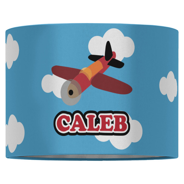 Airplane 16" Drum Lampshade - FRONT (Fabric)