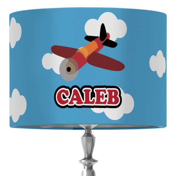 Custom Airplane 16" Drum Lamp Shade - Fabric (Personalized)