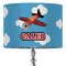 Airplane 16" Drum Lampshade - ON STAND (Fabric)