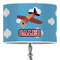 Airplane 16" Drum Lampshade - ON STAND (Poly Film)