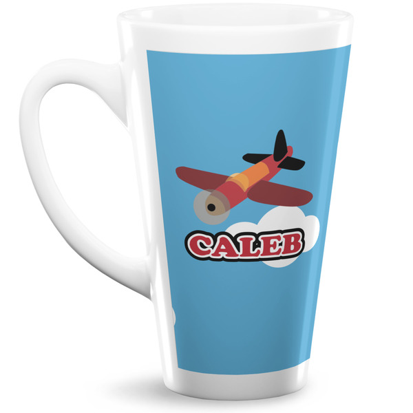 Custom Airplane 16 Oz Latte Mug (Personalized)