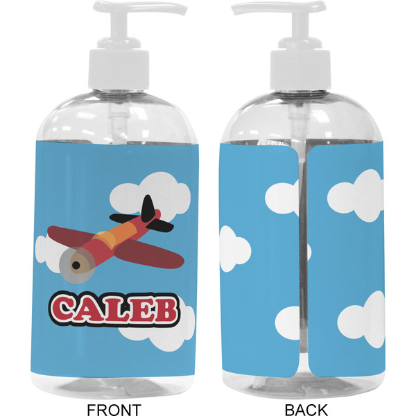 Airplane 16 oz Plastic Liquid Dispenser- Approval- White