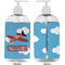 Airplane 16 oz Plastic Liquid Dispenser- Approval- White