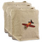 Airplane 3 Reusable Cotton Grocery Bags - Front View