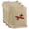 Airplane Reusable Cotton Grocery Bags - Set of 3