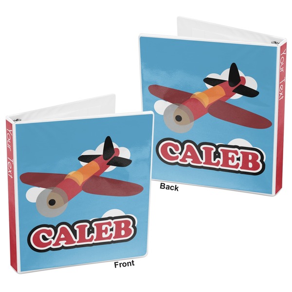 Airplane 3-Ring Binder Front and Back