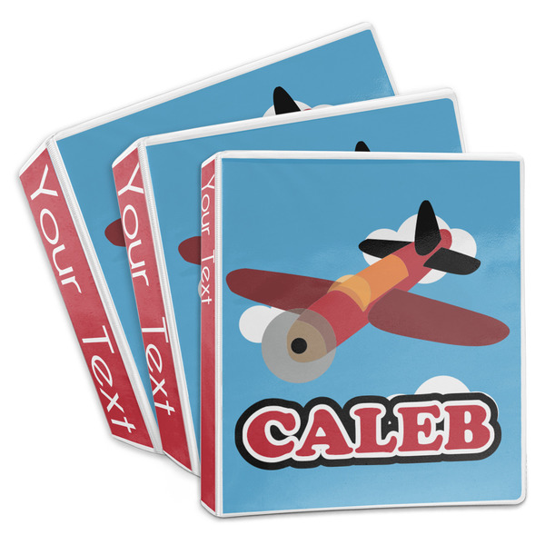 Custom Airplane 3-Ring Binder (Personalized)