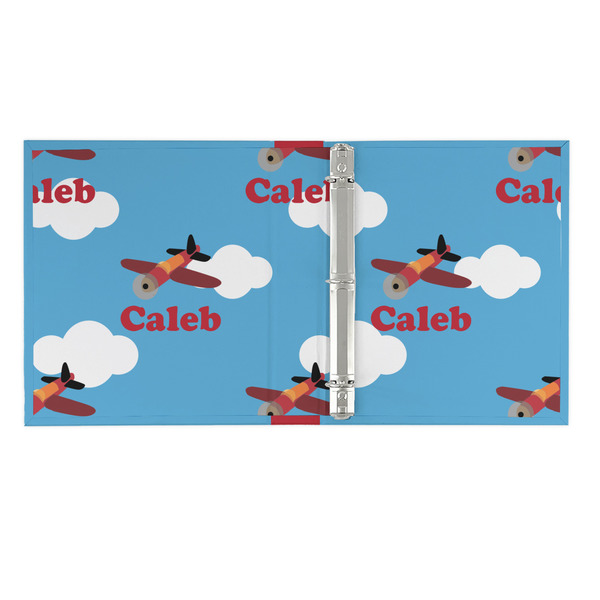 Airplane 3 Ring Binders - Full Wrap - 1" - OPEN INSIDE
