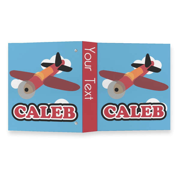 Airplane 3 Ring Binders - Full Wrap - 1" - OPEN OUTSIDE