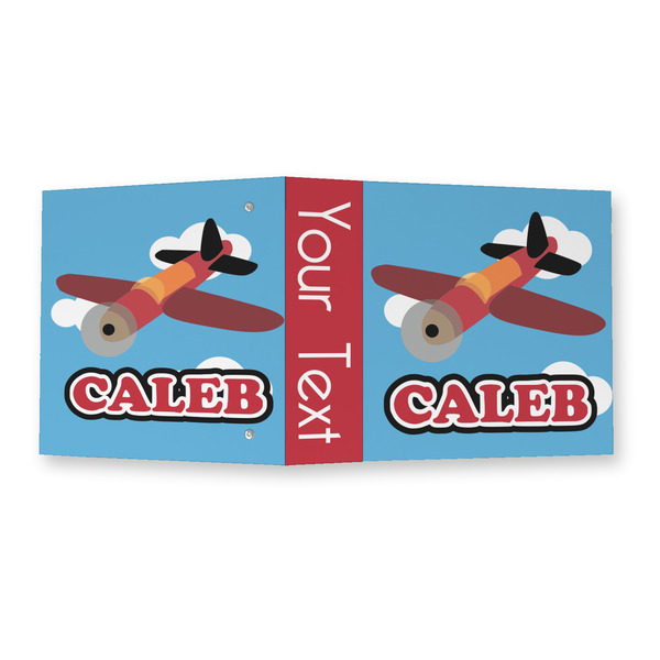 Airplane 3 Ring Binders - Full Wrap - 2" - OPEN OUTSIDE
