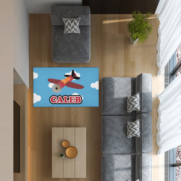 Airplane 3'x5' Indoor Area Rugs - IN CONTEXT