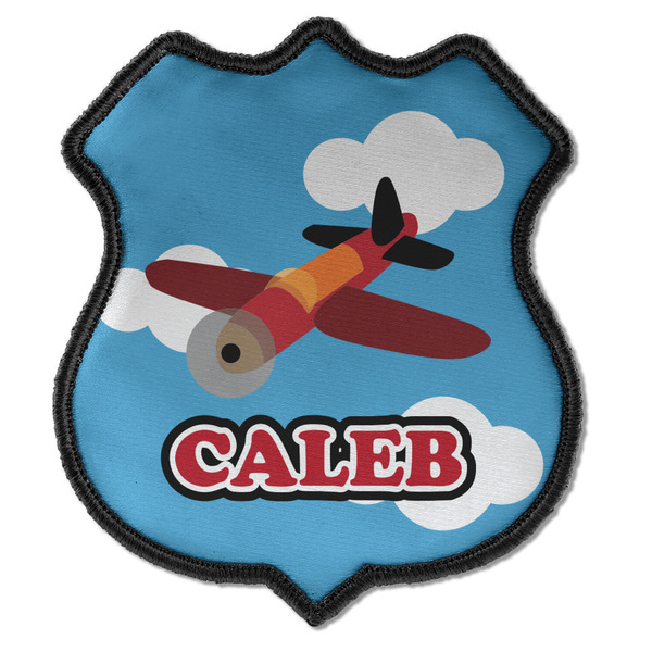 Custom Airplane Iron On Shield Patch C w/ Name or Text