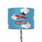 Airplane 8" Drum Lampshade - ON STAND (Fabric)