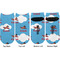 Airplane Adult Ankle Socks - Double Pair - Front and Back - Apvl