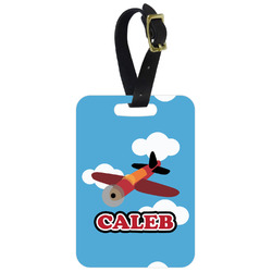 Airplane Metal Luggage Tag w/ Name or Text