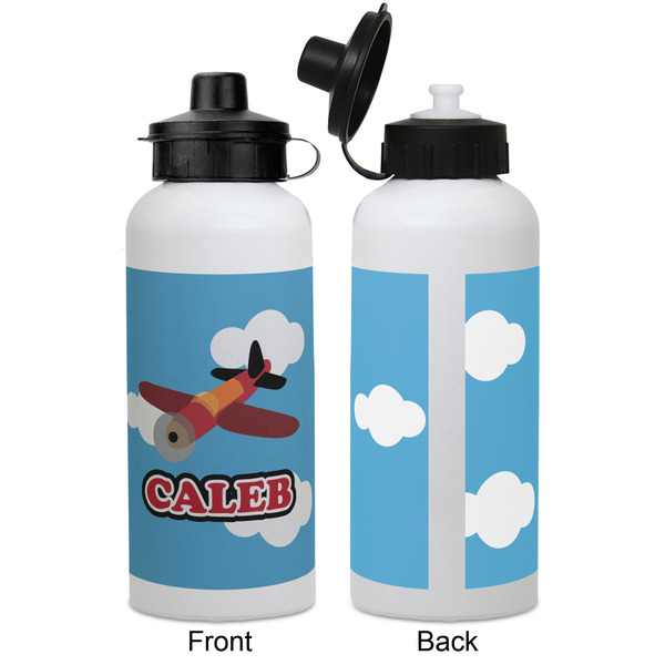 Airplane Aluminum Water Bottle - White APPROVAL
