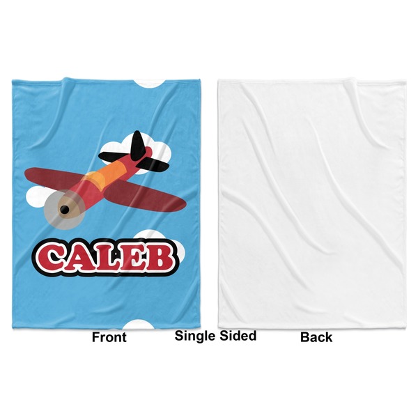 Airplane Baby Blanket (Single Side - Printed Front, White Back)
