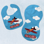 Airplane Baby Bib & Burp Set w/ Name or Text