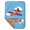 Airplane Baby Sherpa Blanket - Corner Showing Soft