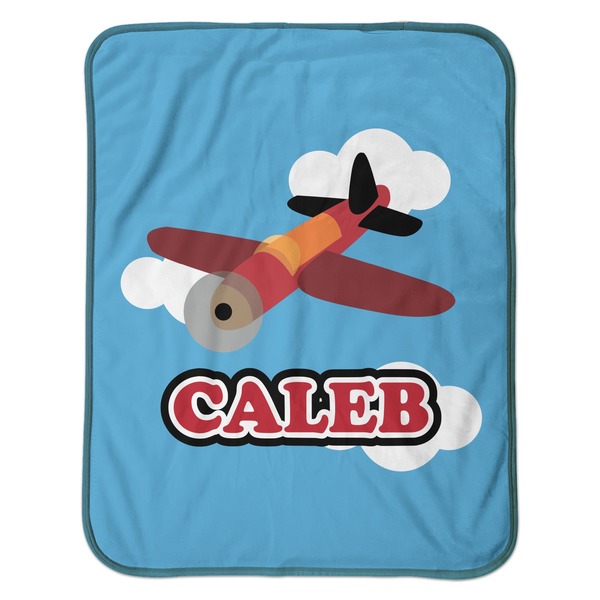 Airplane Baby Sherpa Blanket - Flat