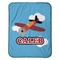 Airplane Baby Sherpa Blanket - Flat