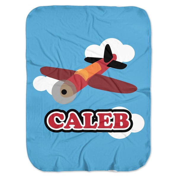 Custom Airplane Baby Swaddling Blanket (Personalized)