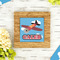 Airplane Bamboo Trivet with 6" Tile - LIFESTYLE