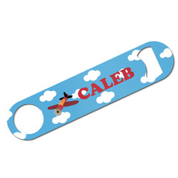 Airplane Bar Bottle Opener - White w/ Name or Text