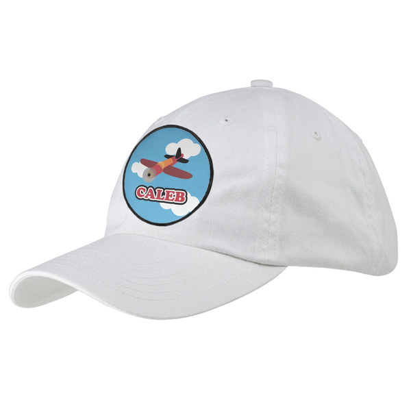 Custom Airplane Baseball Cap - White (Personalized)