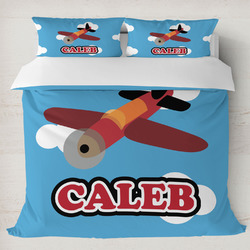 Airplane Duvet Cover Set - King (Personalized)
