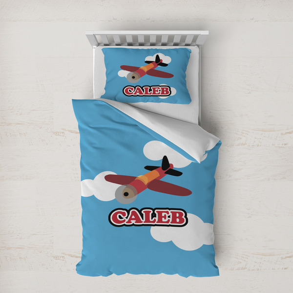 Custom Airplane Duvet Cover Set - Twin XL (Personalized)