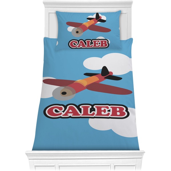 Custom Airplane Comforter Set - Twin (Personalized)