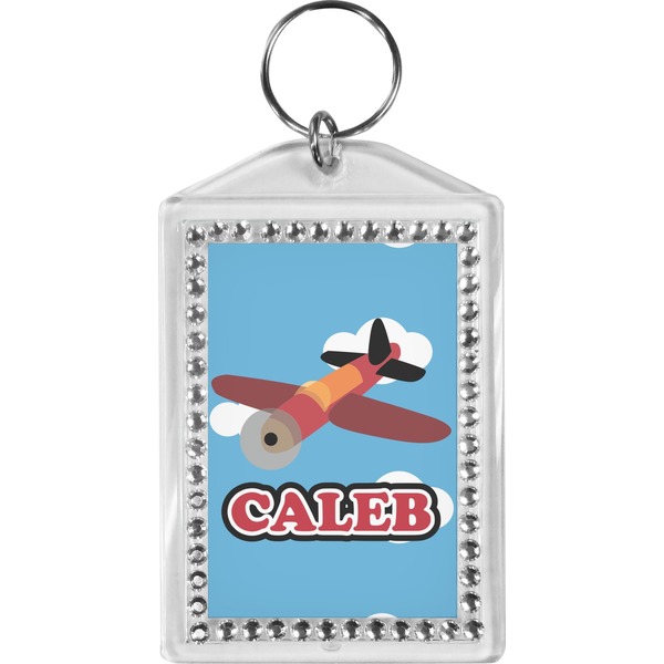 Custom Airplane Bling Keychain (Personalized)