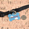 Airplane Bone Shaped Dog ID Tag - Large - In Context