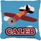 Airplane Burlap Pillow 16"