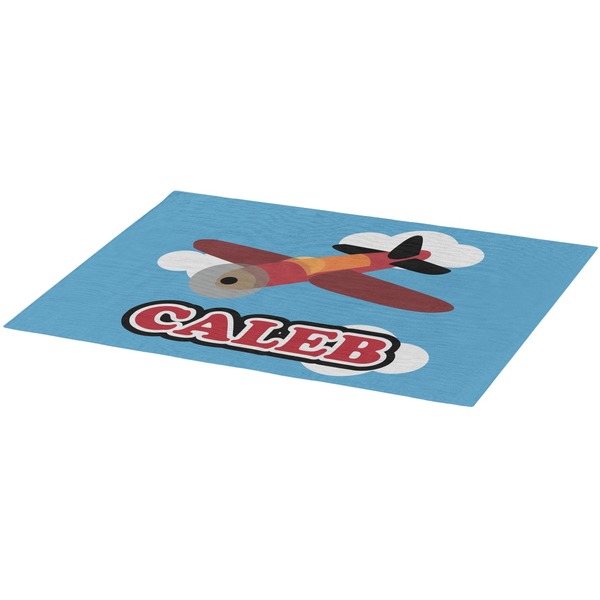 Airplane Burlap Placemat (Angle View)