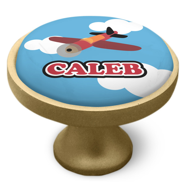 Airplane Cabinet Knob - Gold - Side