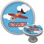 Airplane Cabinet Knob (Silver) (Personalized)